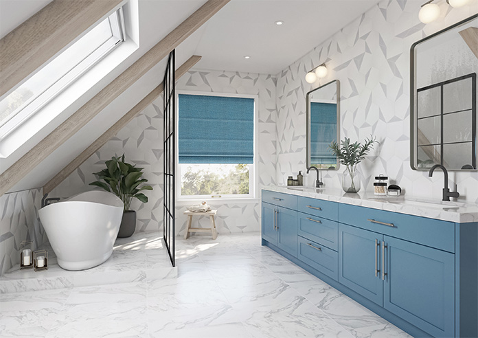 Jakarta, Blue Jay - Motorised Roman Blind - Image 6